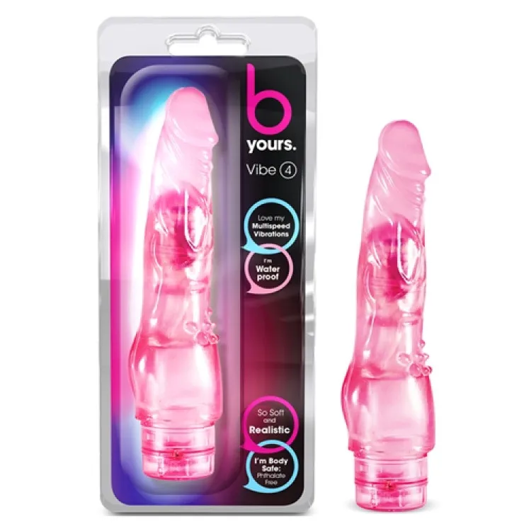 8 in. Vibrating Realistic Dildo Pink