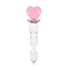 6 Inch Crystal Heart Wavy Glass Dildo