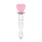 6 Inch Crystal Heart Wavy Glass Dildo