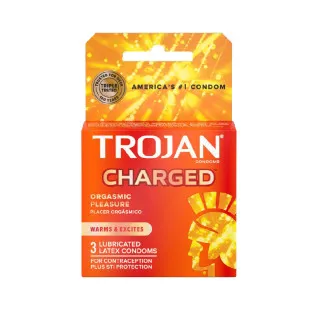 Trojan Charged w/Intensified Lubricant Condoms 3-Pack