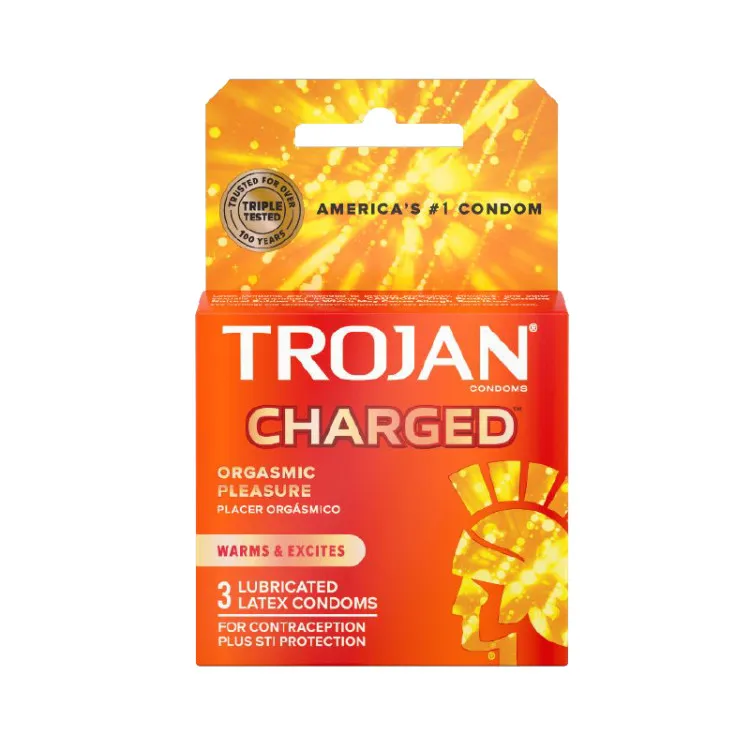 Trojan Charged w/Intensified Lubricant Condoms 3-Pack Trojan Charged w/Intensified Lubricant Condoms 3-Pack
