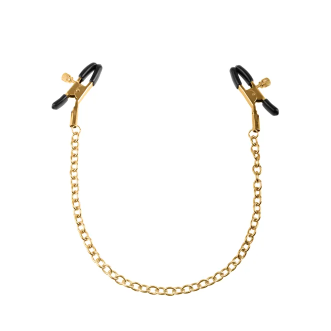 Gold Adjustable Nipple Clamps with Chain