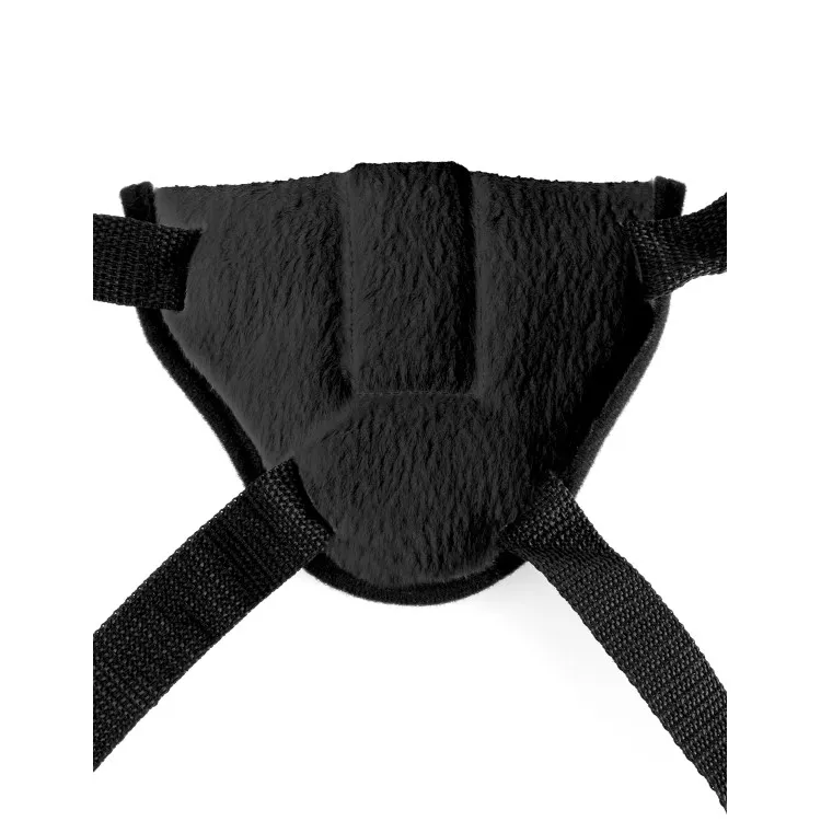 Adjustable Vibrating Plush Harness Black Adjustable Vibrating Plush Harness Black