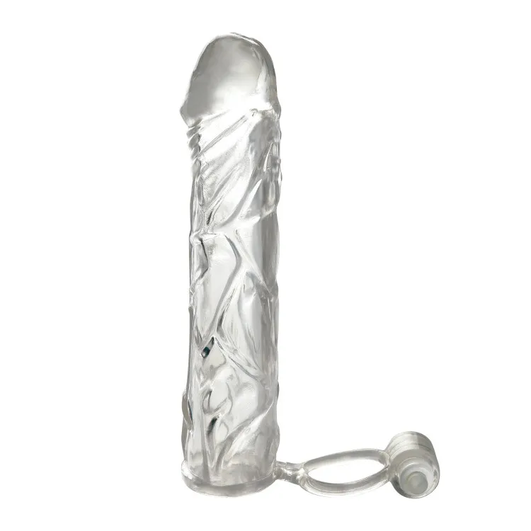 X-tensions Vibrating Super Sleeve 1 in. Extension with Ball Strap Clear X-tensions Vibrating Super Sleeve 1 in. Extension with Ball Strap Clear