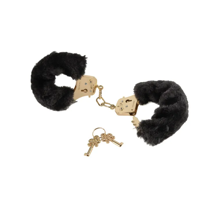 Gold Deluxe Furry Cuffs Gold Deluxe Furry Cuffs