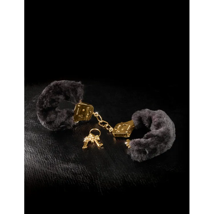 Gold Deluxe Furry Cuffs Gold Deluxe Furry Cuffs