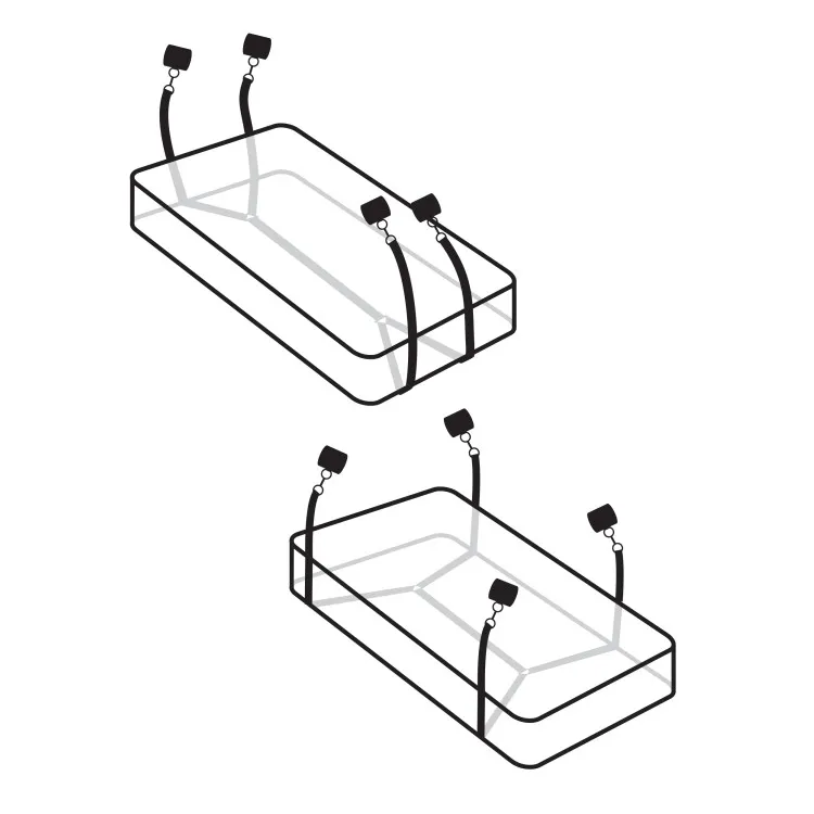 Wraparound Mattress Restraints Kit Black Wraparound Mattress Restraints Kit Black