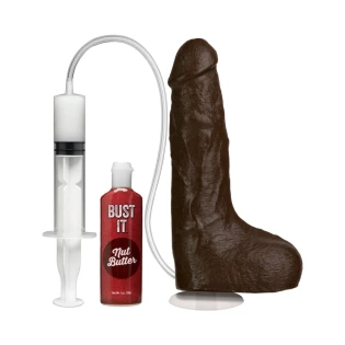 9 Inch Doc Johnson Bust It Ejaculating Realistic Dildo with Vac-U-Lock Brown