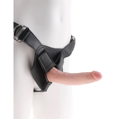 King Cock Strap-On Harness Kit with Ultra Realistic 7 Inch Dildo Beige