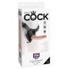 King Cock Strap-On Harness Kit with Ultra Realistic 7 Inch Dildo Beige