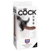 King Cock Strap-On Harness Kit with 8 Inch Ultra Realistic Dildo Brown