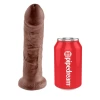 King Cock Strap-On Harness Kit with 8 Inch Ultra Realistic Dildo Brown