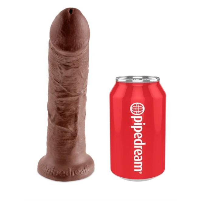 King Cock Strap-On Harness Kit with 8 Inch Ultra Realistic Dildo Brown