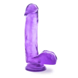 7 in. Realistic Dildo with Balls Purple
