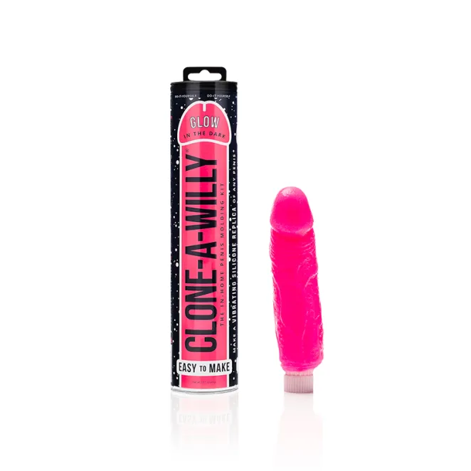 Clone-A-Willy Glow In The Dark Vibrator Molding Kit Pink