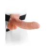 Hollow Strap-On Realistic 7 in. with Balls Beige Hollow Strap-On Realistic 7 in. with Balls Beige