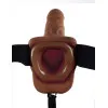 Hollow Strap-On 9 in. with Balls Brown Hollow Strap-On 9 in. with Balls Brown