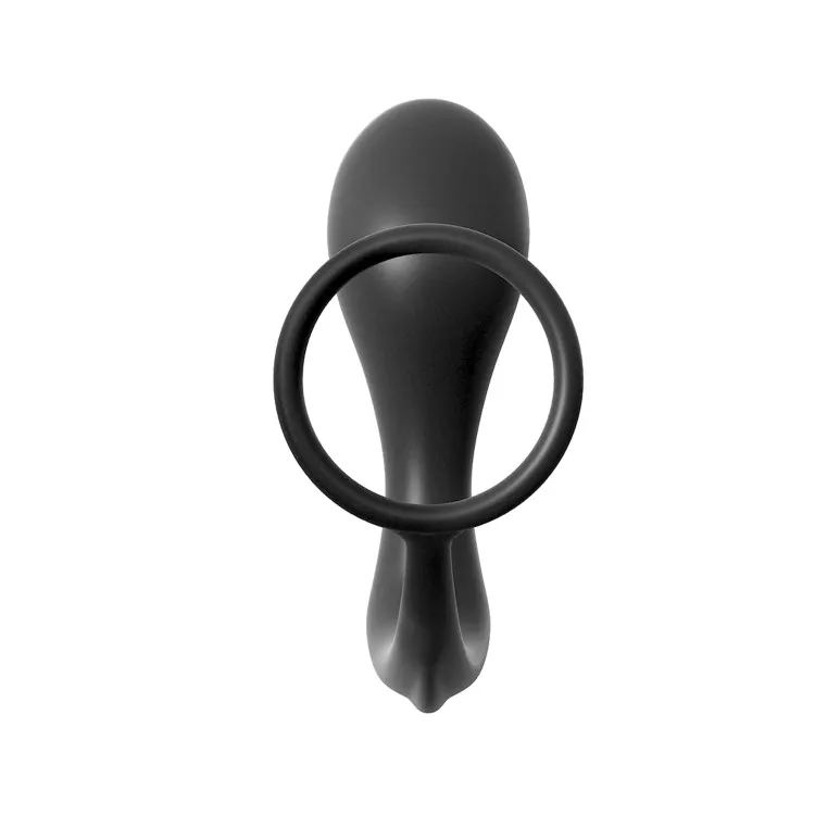 Anal Fantasy Collection Silicone Ass-Gasm Cock Ring Advanced Butt Plug