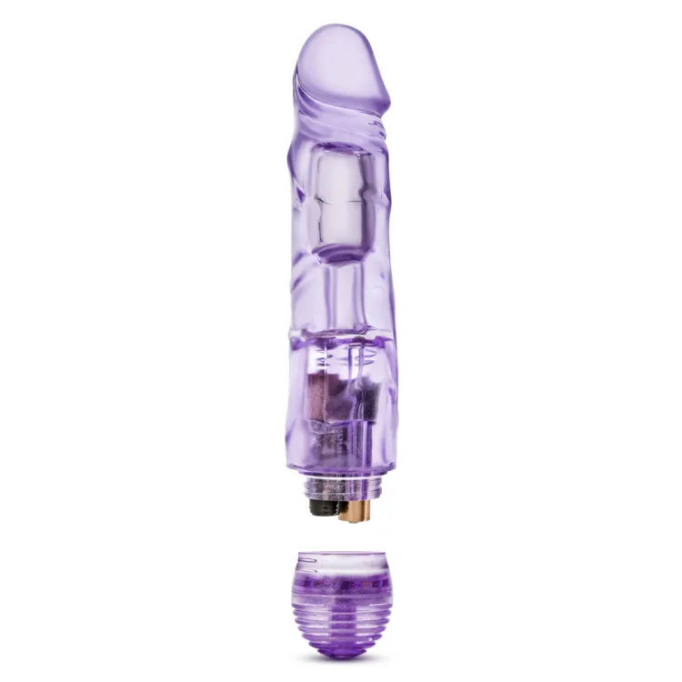 6.7 in. Realistic Vibrating Dildo Purple