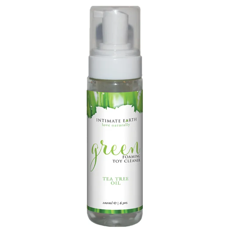 Intimate Earth Green Foaming Toy Cleaner with Tea Tree Oil 6.3 oz. Intimate Earth Green Foaming Toy Cleaner with Tea Tree Oil 6.3 oz.