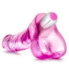 6.5 in. Realistic Vibrating Dildo with Balls Pink 6.5 in. Realistic Vibrating Dildo with Balls Pink