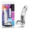 6.5 in. Realistic Vibrating Dildo with Balls Clear 6.5 in. Realistic Vibrating Dildo with Balls Clear