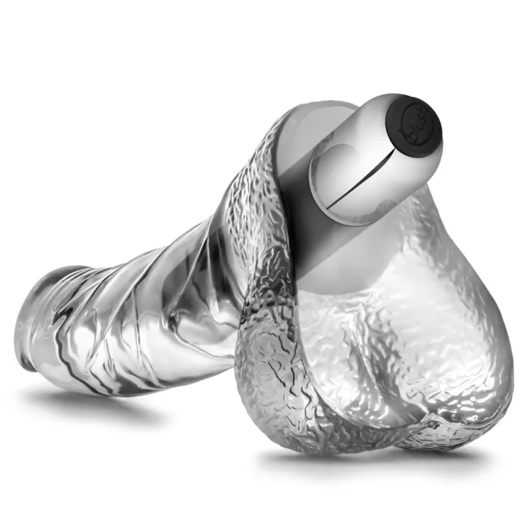 6.5 in. Realistic Vibrating Dildo with Balls Clear 6.5 in. Realistic Vibrating Dildo with Balls Clear