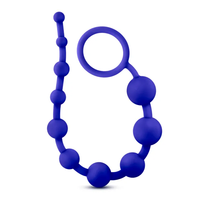 Anal Silicone Beads 10-Piece Set Indigo