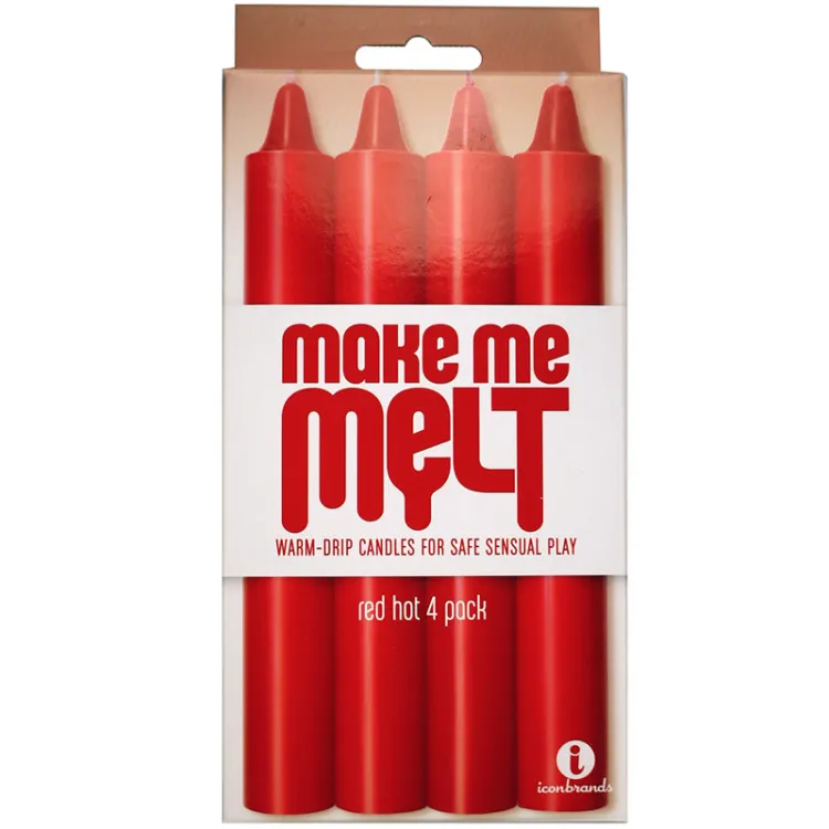 The 9's Make Me Melt Sensual Warm-Drip Candles 4-Pc Red Hot The 9's Make Me Melt Sensual Warm-Drip Candles 4-Pc Red Hot