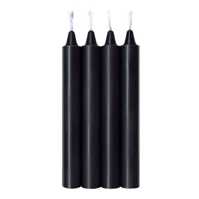 The 9's Make Me Melt Sensual Warm-Drip Candles 4-Pc Jet Black