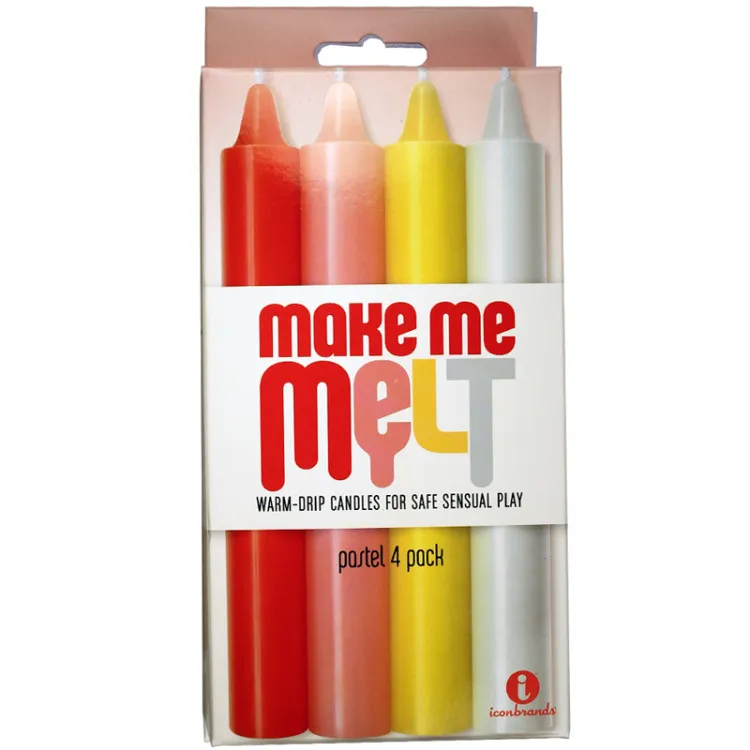 The 9's Make Me Melt Sensual Warm-Drip Candles 4-Pc Pastel The 9's Make Me Melt Sensual Warm-Drip Candles 4-Pc Pastel