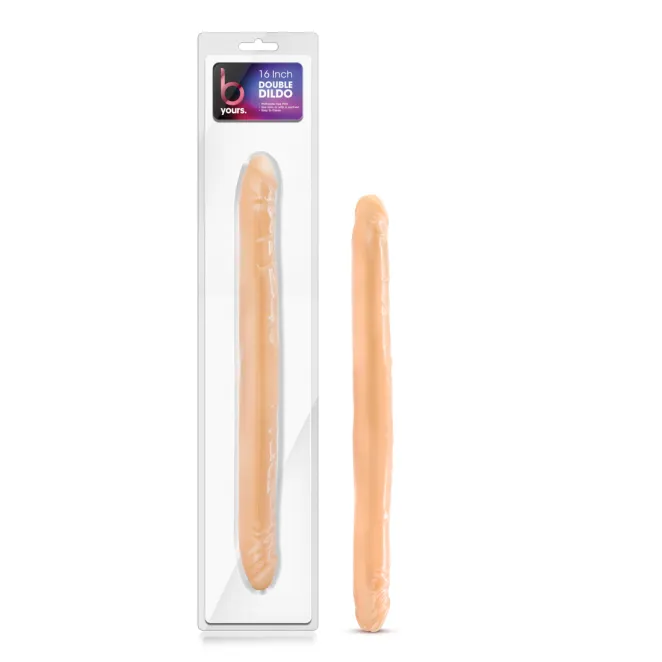 16 Inch Double Ended Dildo Beige