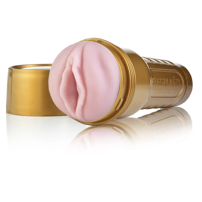 Fleshlight Pink Lady Stamina Training Unit realistic vagina male masturbator gold case