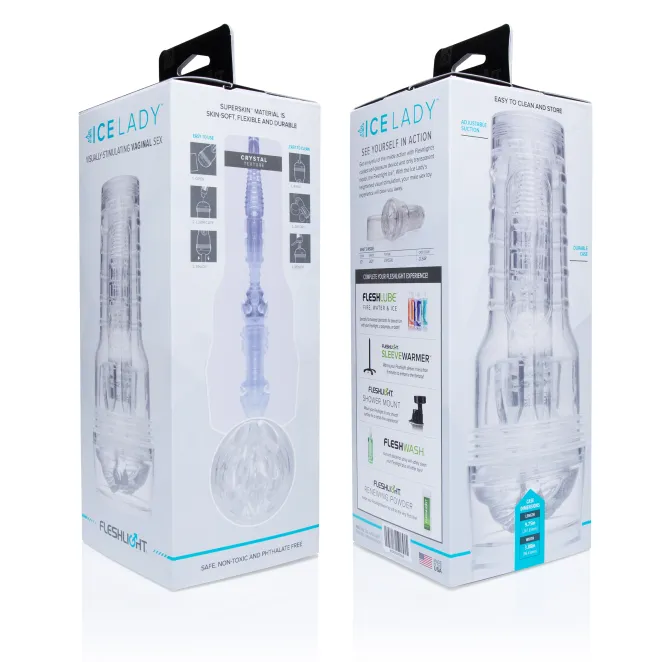 Fleshlight Ice Lady Crystal clear male masturbator transparent sleeve