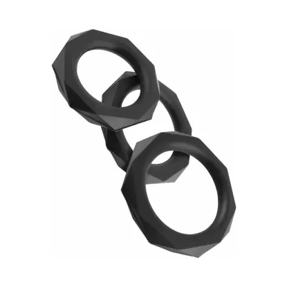 Silicone Designer 3-Piece Cockring Set