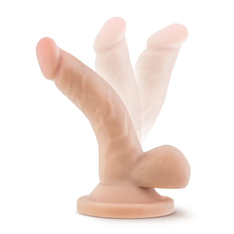 4 in. Realistic Mini Dildo with Balls Beige 4 in. Realistic Mini Dildo with Balls Beige