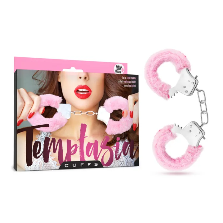 Temptasia Adjustable Faux Fur Handcuffs Pink Temptasia Adjustable Faux Fur Handcuffs Pink
