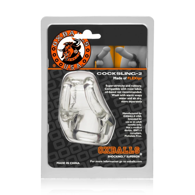 Oxballs Atomic Jock Stretchy Cock and Ball Sleeve Clear