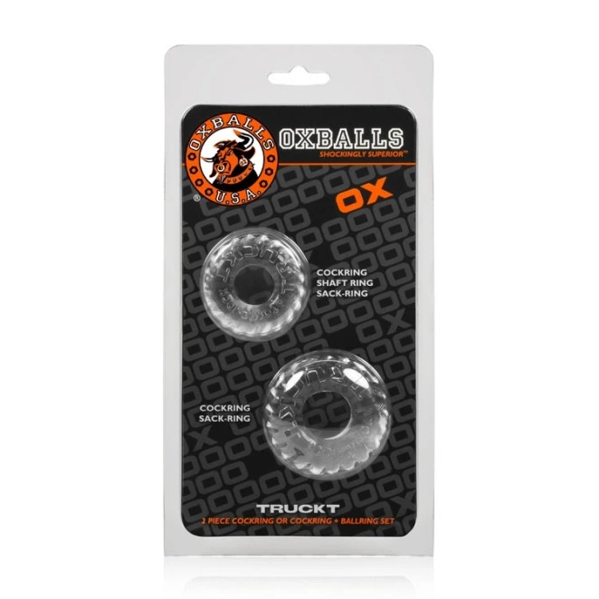 OxBalls Truckt Cockring Set Clear (2-Piece)