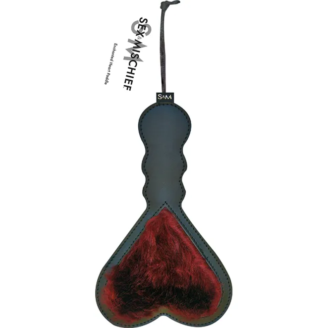 Enchanted Heart Paddle Dual-Sided Burgundy