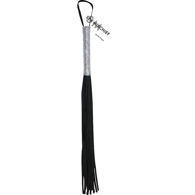 Sex & Mischief Sparkle Flogger Black