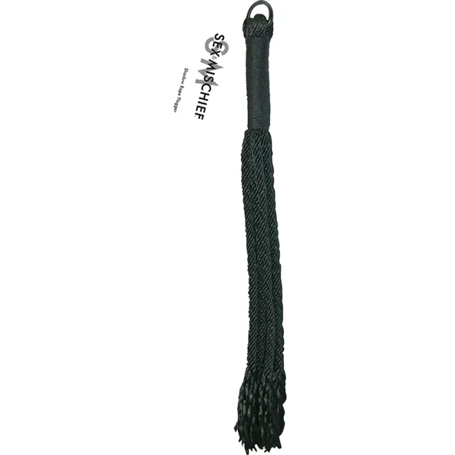 Sex & Mischief Shadow Rope Flogger Black