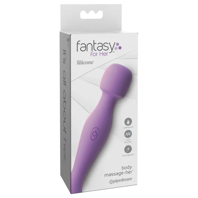 Body Massage-Her Silicone Wand Vibrator Purple