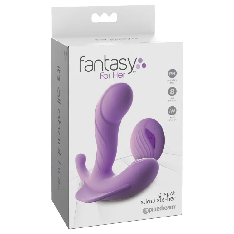 G-Spot Stimulate-Her Remote-Controlled Silicone Dual Stimulator Purple G-Spot Stimulate-Her Remote-Controlled Silicone Dual Stimulator Purple