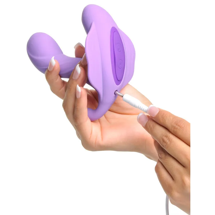 G-Spot Stimulate-Her Remote-Controlled Silicone Dual Stimulator Purple G-Spot Stimulate-Her Remote-Controlled Silicone Dual Stimulator Purple