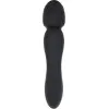Dual-Ended Wand & Curved Vibrator Black Dual-Ended Wand & Curved Vibrator Black
