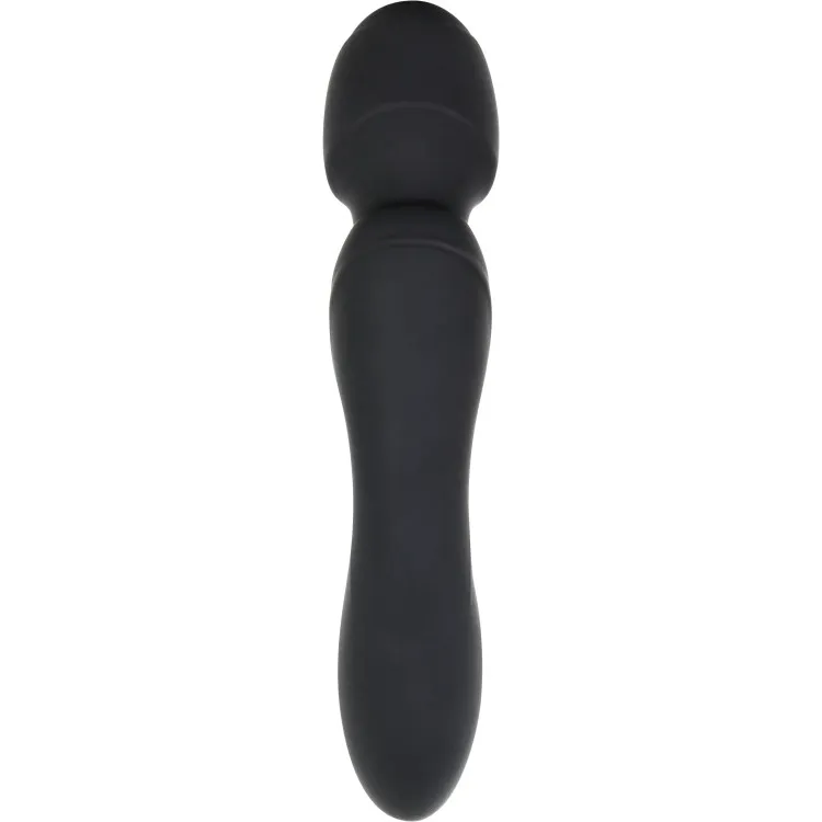 Dual-Ended Wand & Curved Vibrator Black Dual-Ended Wand & Curved Vibrator Black