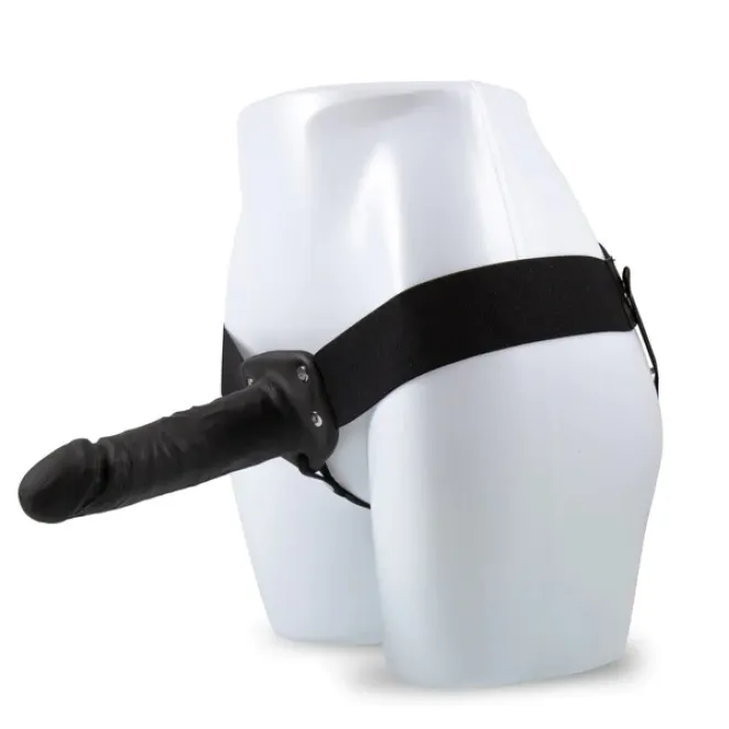 Hollow Strap On Realistic 7 in. Black