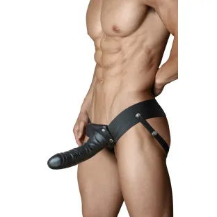 6 in. Hollow Strap On Black