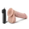 8 in. "The Goalie" Realistic Vibrating Dildo with Balls & Remote